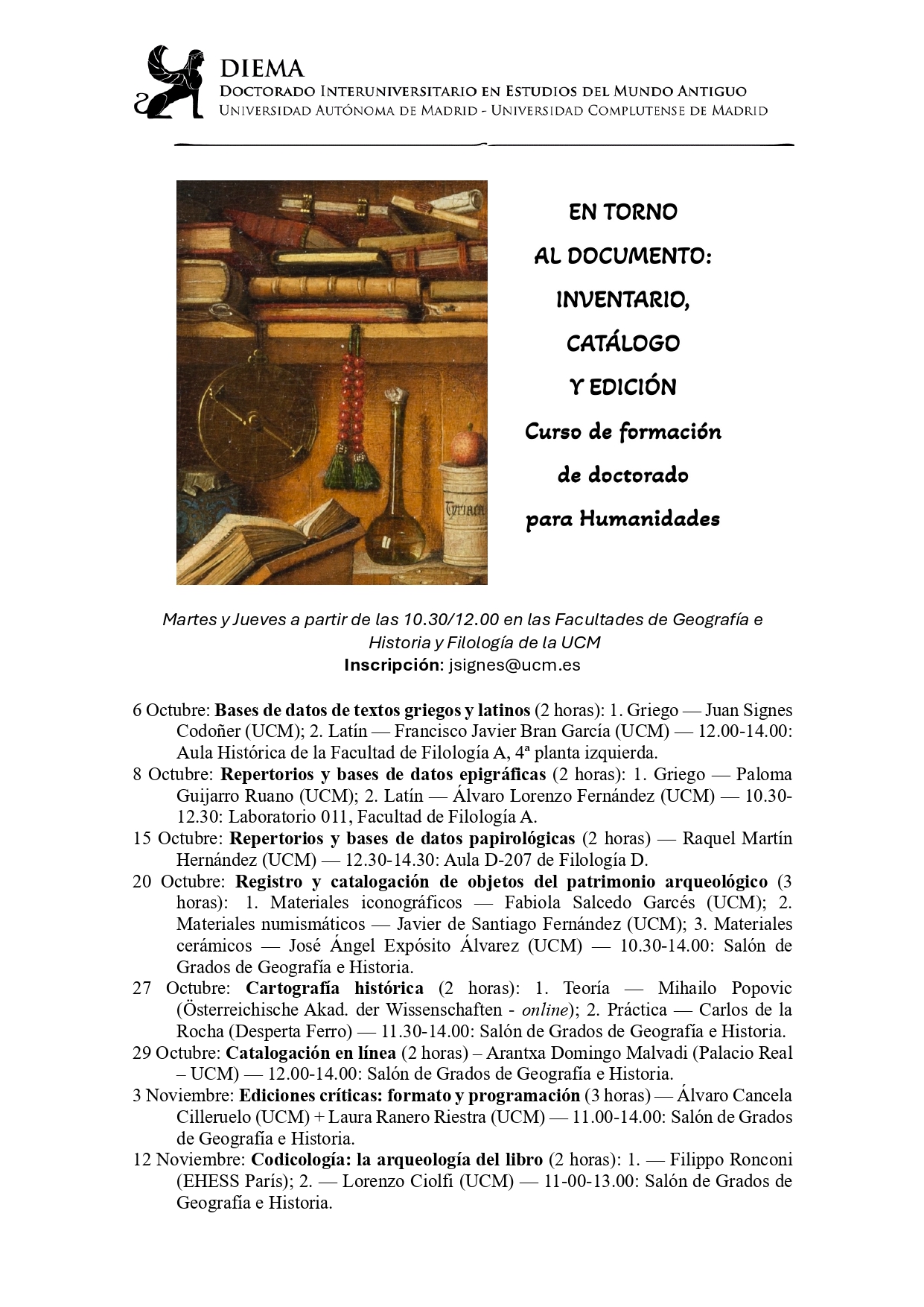 CURSO "EN TORNO AL DOCUMENTO" - 2